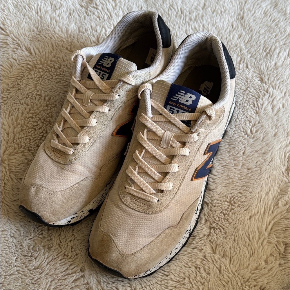 New Balance Men’s 515 calmtaupe , blue & orange Classic sneakers size 11.5